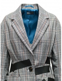Kolor jacket with black stripes and white checkered pattern price