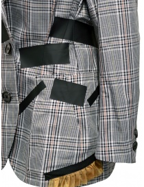 Kolor jacket with black stripes and white checkered pattern womens suit jackets buy online