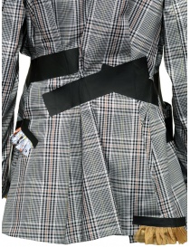 Kolor jacket with black stripes and white checkered pattern womens suit jackets price
