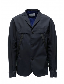 Mens suit jackets online: Kolor jacket diagonal pockets dark navy