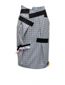 Kolor gonna con quadri blu bianchi neri online