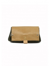 Delle Cose beige and khaki calf leather wallet 82 BABYCALF VARN.BEIGE/KHAKI