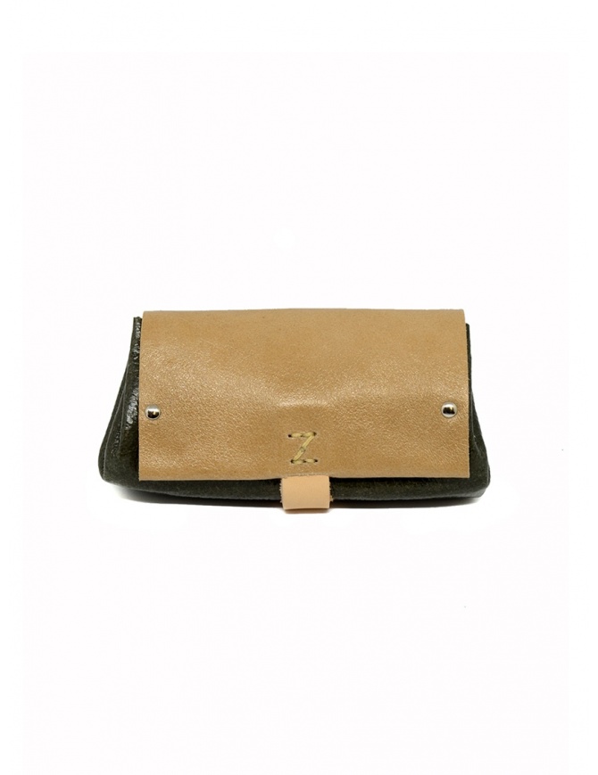 Delle Cose beige and khaki calf leather wallet 82 BABYCALF VARN.BEIGE/KHAKI wallets online shopping