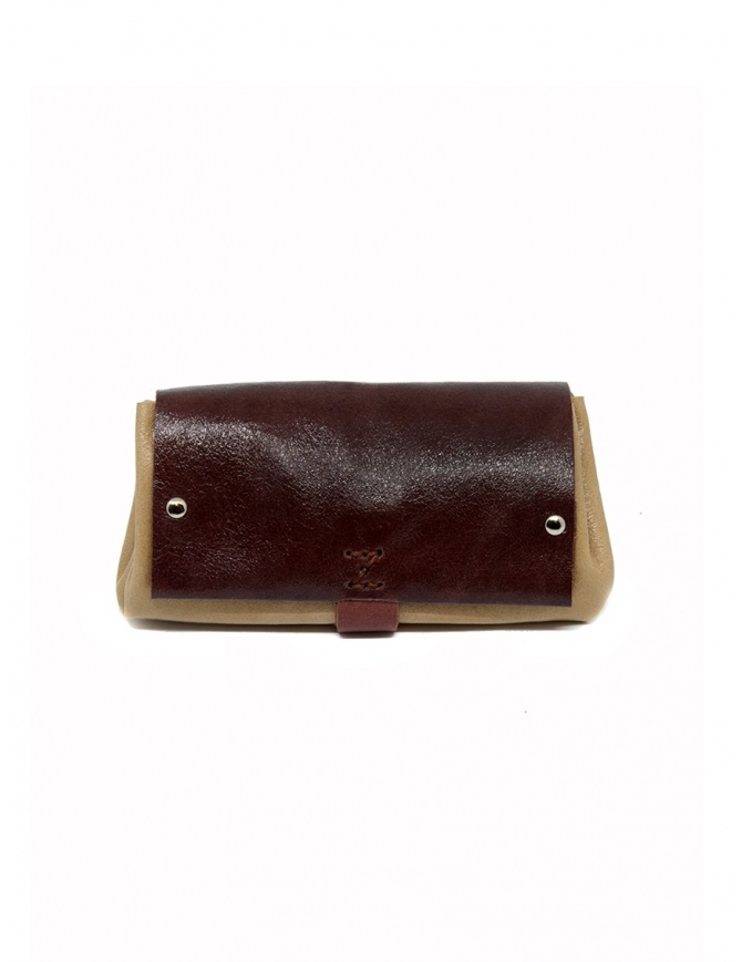 Delle Cose bordeaux and beige calf leather wallet 82 BABYCALF VARN.BORD/BEIGE wallets online shopping