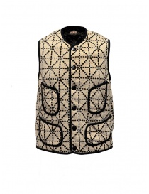 Gilet uomo online: Gilet Kapital beige e nero con tasche