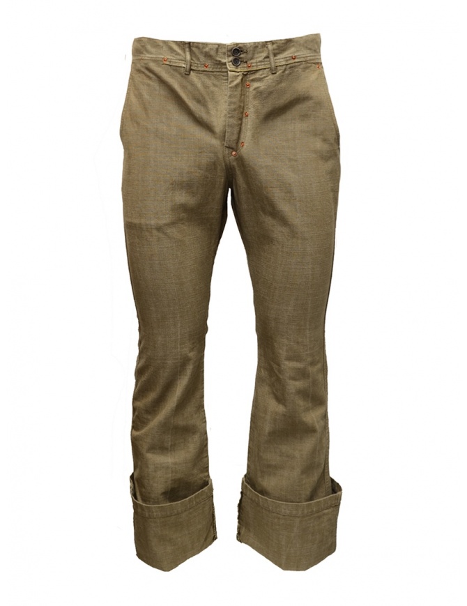 Kapital beige trousers with big pocket EK 02 KAPITAL mens trousers online shopping
