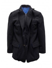 Cappotto Kapital blu navy fodera stampata