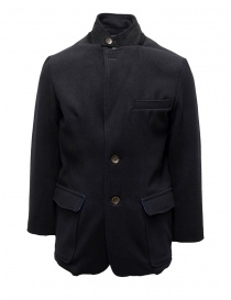 Giubbini uomo online: Cappotto Kapital blu navy fodera stampata