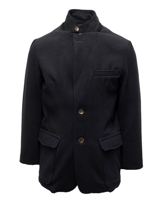 Kapital navy coat with printed lining K1810LJ094 NAVY mens jackets online shopping