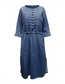 Kapital indigo long dress with golden buttons K1903OP017 PRO order online