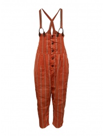 Womens trousers online: Kapital red striped salopette