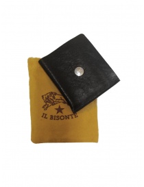Il Bisonte black leather small wallet online