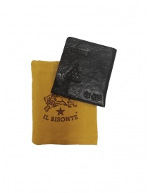Il Bisonte black leather small wallet buy online