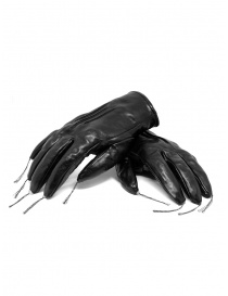 Carol Christian Poell black kangaroo leather gloves with tassels AM/2300 ROOMS-PTC/010