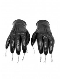 Carol Christian Poell black kangaroo leather gloves with tassels buy online