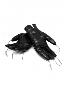 Carol Christian Poell black kangaroo leather gloves with tassels price