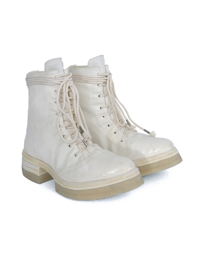 Carol Christian Poell white combat boots with laces AM/2609-IN CORS-PTC/01 mens shoes online shopping