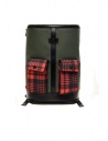 Zaino Frequent Flyer Captain verde tasche tartan rosso acquista online CAPTAIN M GREEN/TARTAN RED