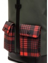 Frequent Flyer Captain green backpack red tartan pockets CAPTAIN M GREEN/TARTAN RED buy online