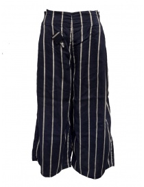 Kapital navy striped cropped trousers K1905LP189 NAVY order online