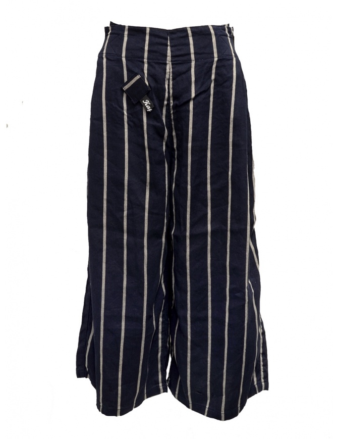 Pantaloni Kapital cropped blu navy a strisce K1905LP189 NAVY pantaloni donna online shopping