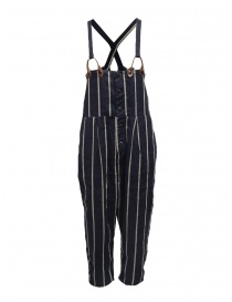 Kapital navy blue striped dungarees K1905OP191 NAVY order online