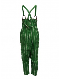 Kapital green striped dungarees