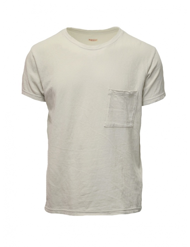 T-shirt Kapital color crema con taschino EK-442 IVORY T-shirt Kapital color crema con taschino EK-442 IVORY t shirt uomo online shopping