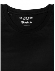 T-shirt Selected Homme nera liscia prezzo