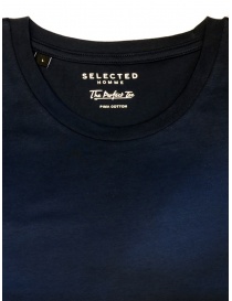 T-shirt Selected Homme blu scuro zaffiro liscia prezzo