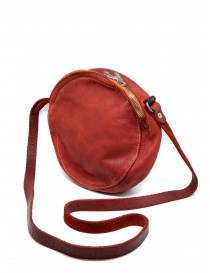 Guidi CRB00 crossbody round bag in red horse leather buy online