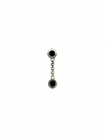 Orecchino Guidi pendente in argento e pelle G-OR03A SILVER 925 BLKT order online