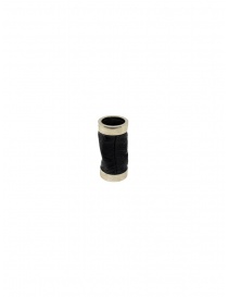 Anello Guidi tubolare in argento e pelle nera G-AN01P acquista online prezzo