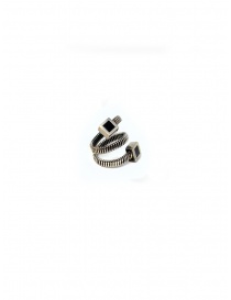 Jewels online: Guidi spiral ring with squares in silver