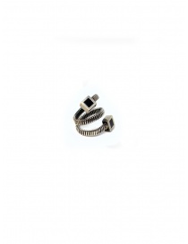 Guidi spiral ring with squares in silver G-AN07 SILVER 925 BLKT