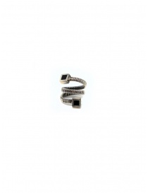 Guidi spiral ring with squares in silver buy online