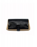 Delle Cose black and beige calf leather wallet
