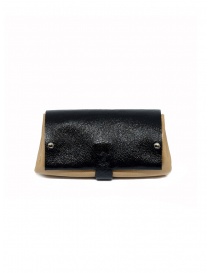 Delle Cose black and beige calf leather wallet on discount sales online