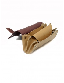 Delle Cose bordeaux and beige calf leather wallet price