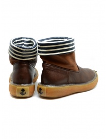 Kapital brown leather ankle boots with blue and white stripes price