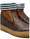 Stivaletto Kapital in pelle marrone con strisce bianche e blu EK 12 BROWN acquista online