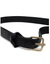 Cintura M.A+ nera con risvolto e croci traforateshop online cinture
