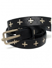 Cintura M.A+ nera con croci in argento EQ2C GR 3.0 BLACK