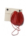 M.A+ shell handbag in red leather with laces B703 price B703 MAVA 1.0 HIGH RISK RED shop online