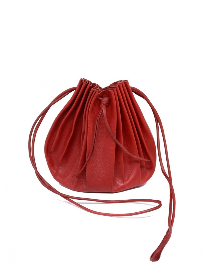 M.A+ shell handbag in red leather with laces B703 B703 MAVA 1.0 HIGH RISK RED