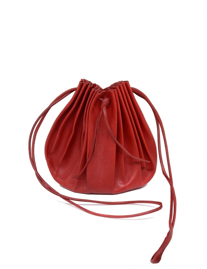 M.A+ shell handbag in red leather with laces B703 B703 MAVA 1.0 HIGH RISK RED bags online shopping