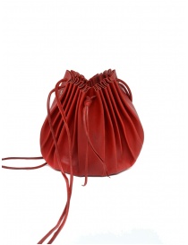 M.A+ shell handbag in red leather with laces B703 price