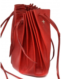 Borsetta M.A+ a conchiglia in pelle rossa con lacci B703 borse acquista online