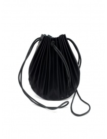 Borsetta B703 M.A+ a conchiglia in pelle nera con lacci borse acquista online