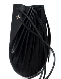 Borsetta B703 M.A+ a conchiglia in pelle nera con lacci borse prezzo